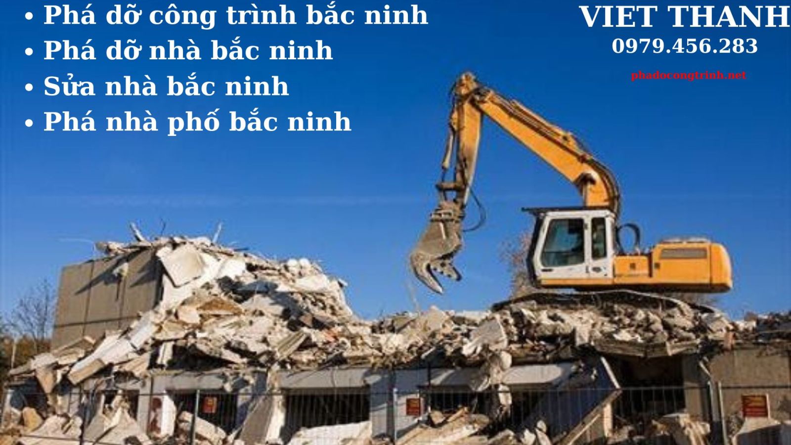 Quy trình phá dỡ nhà phố cũ - Công trình cũ tại Bắc Ninh