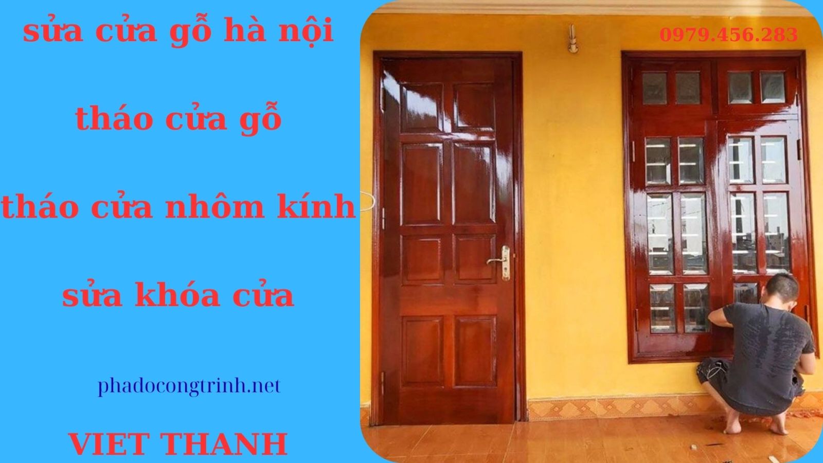 Cập nhật bảng giá dịch vụ tháo lắp cửa gỗ nhà sửa chữa