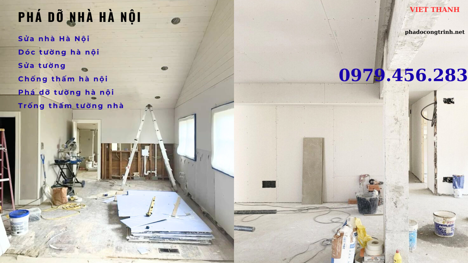 Dịch Vụ Dóc Trát Tường Cũ, Sửa Nhà Cũ Uy Tín Tại Hà Nội – Công Ty Phá Dỡ Việt Thanh