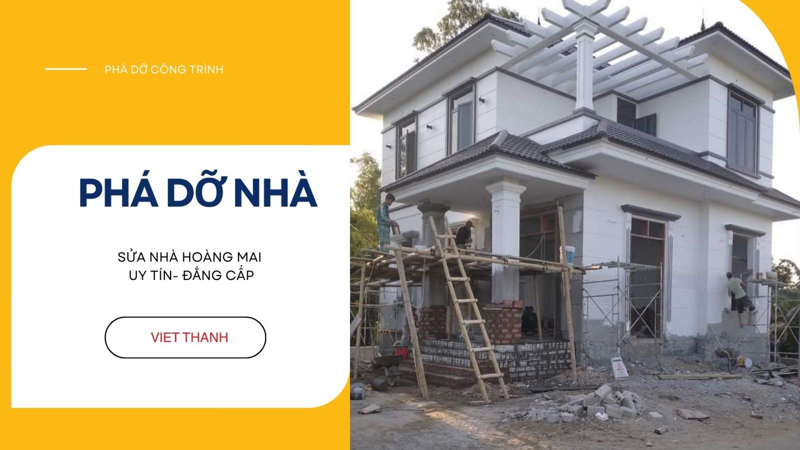 Dịch vụ nâng cấp,sửa chữa nhà tại quận Hoàng Mai